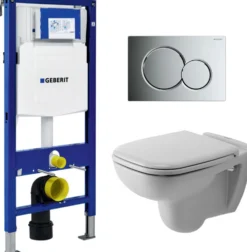 Seinä-WC -paketti Duravit D-code Geberit Duofix 112