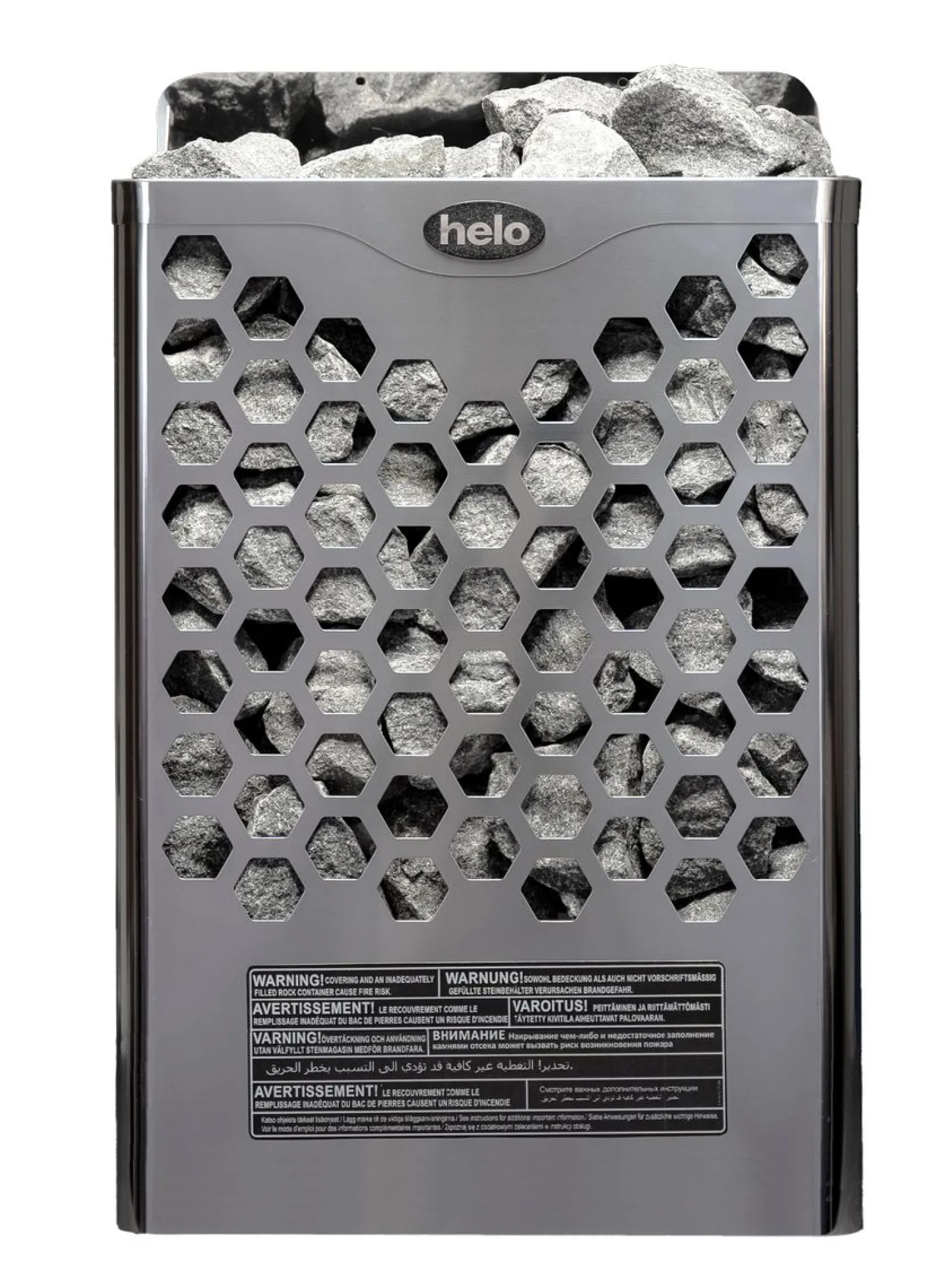 Sähkökiuas Helo Hanko 80 STJ 8 kW 8-12 m³ kiinteä ohjaus kromi