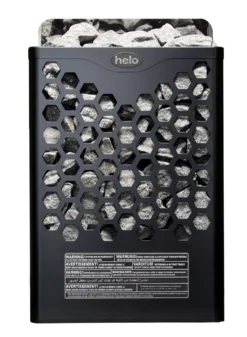 Sähkökiuas Helo Hanko 60 STJ 6 kW 5-9 m³ kiinteä ohjaus musta
