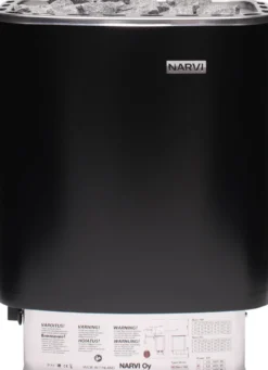 Sähkökiuas Narvi NM 600 6,0 kW 6-9 m³ kiinteä ohjaus musta