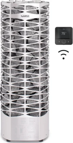 Sähkökiuas Narvi Saana Flow Wifi, erillinen ohjaus, eri vaihtoehtoja