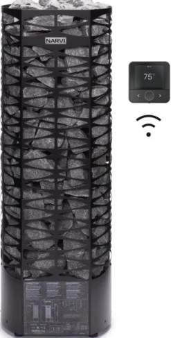 Sähkökiuas Narvi Saana Flow Wifi, erillinen ohjaus, eri vaihtoehtoja