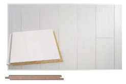 Sisustuspaneeli Maler Tuhti STS-5, 15x160x2400mm, mdf, ympäripontattu, valkolakattu mäntykuvio