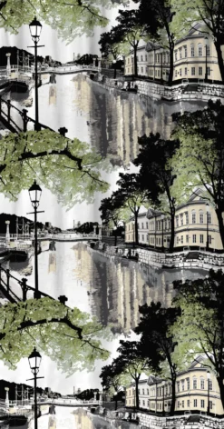 Sivuverho Vallila Aurajoki, 140x250cm
