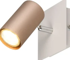 Spotti Trio Marley GU10 valkoinen/ruskea