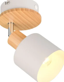 Spotti Trio Shanti E14 lämmin harmaa/puu