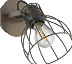 Spottivalaisin Eglo Vintage Sambatello ruskea/hopea