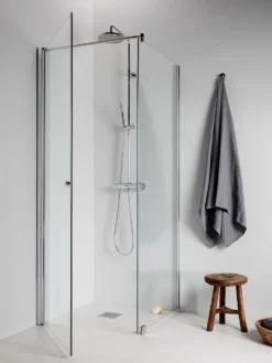 Suihkukulma Vihtan Ocean 3+6 700/850 mm kiinteä + kääntyvä suora kirkas lasi