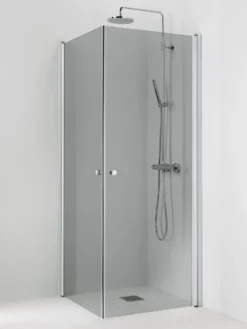 Suihkukulma Vihtan Ocean 3+3 700/700 mm kääntyvä suora harmaa lasi