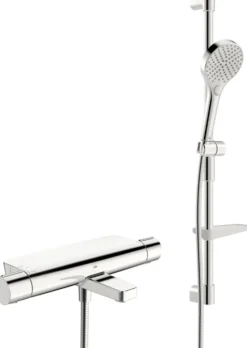 Suihkusetti Oras Optima Style 7149N, veden säästöön, termostaattihanalla, juoksuputkella, kromi