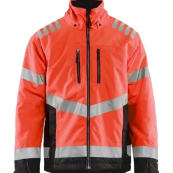 Talvitakki Blåkläder 4780 Highvis huomiopunainen/musta