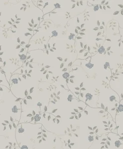 Tapetti Sandberg Henny, non-woven, maalaisromanttinen, vaaleansininen
