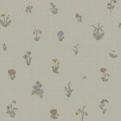 Tapetti Sandberg Maja, non-woven, pilkullinen, romanttinen, vihreä