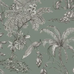 Tapetti Sandberg Moa, non-woven, viidakko, vihreä