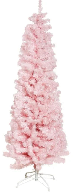 Tekojoulukuusi Nordic Winter Bling 180cm kapea PVC vaaleanpunainen