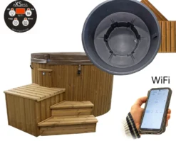 Ulkoporeallas SpaDealers TopSpa XS Wifi, 6 hlöä, eristetty, black marble