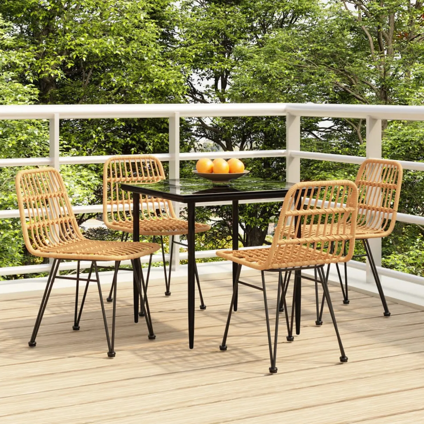 Ulkoruokailuryhmä, polyrottinki, eri kokonaisuuksia ja värejä