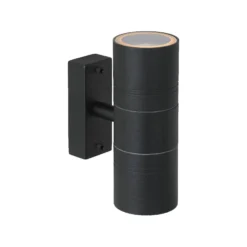 Ulkoseinäspotti Lucide Arne Ø63mm 2x5W musta