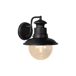Ulkoseinävalaisin Lucide Figo Ø213mm 60W musta