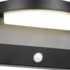 Ulkoseinävalaisin Trio Moro, aurinkokenno/hybridi, ladattava, liike- ja hämärätunnistin, 4000K, mattamusta