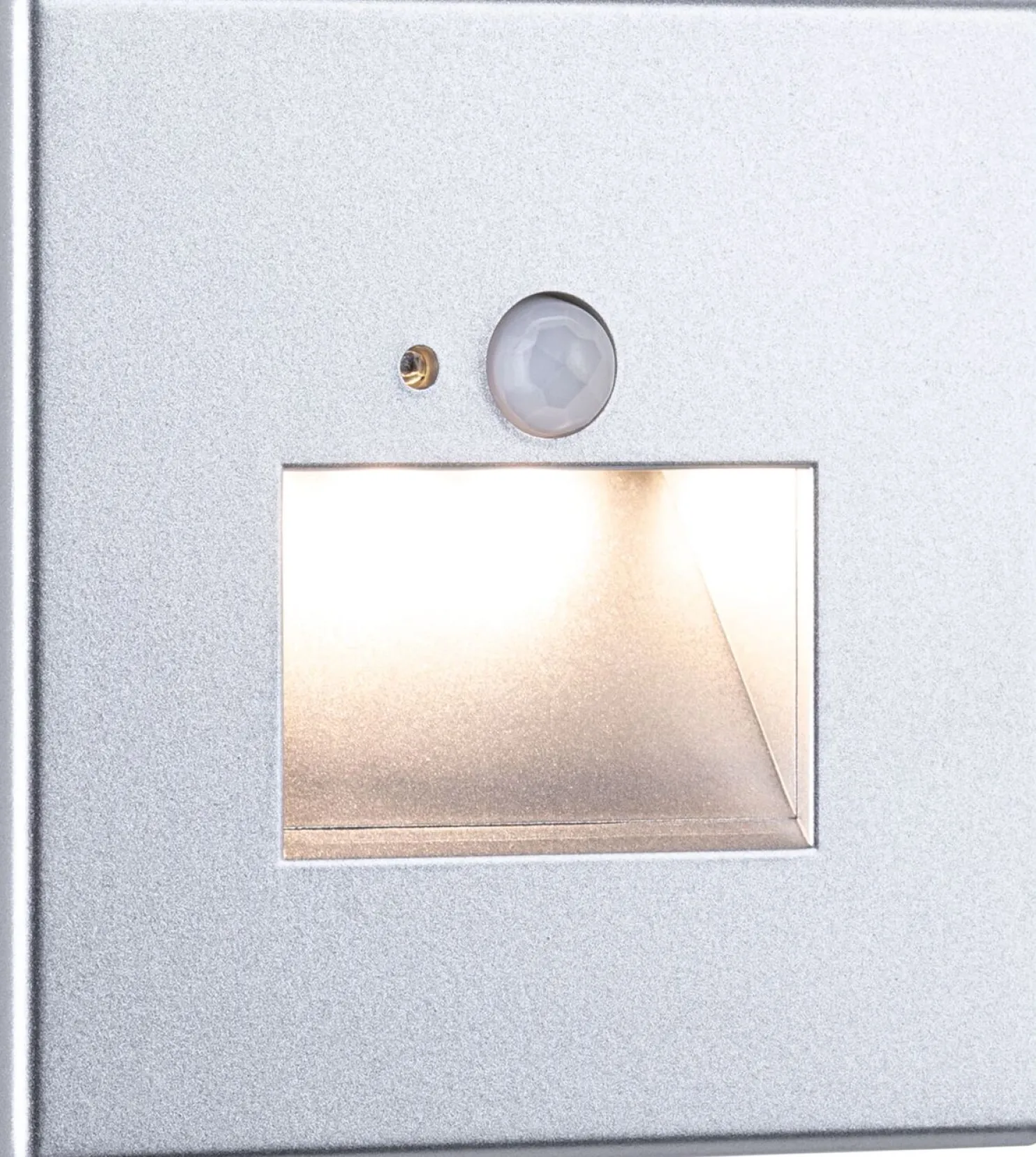 Upotettava LED-seinävalaisin Paulmann Edge Quadro 80x42mm 1.2W 25lm 2700K liiketunnistin
