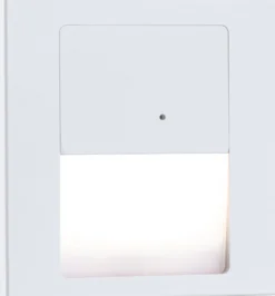 Upotettava LED-seinävalaisin Paulmann Tsaro, kulmikas, 80x36mm, 1W, 80lm, 230V, 2700K, liiketunnistin