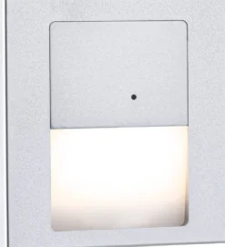 Upotettava LED-seinävalaisin Paulmann Tsaro, kulmikas, 80x36mm, 1W, 80lm, 230V, 2700K, liiketunnistin