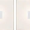 Upotettava LED-seinävalaisinsarja Paulmann LumiTiles, 2 valaisinta, IP44, 10x10cm, 2700K, himmennettävä, valkoinen