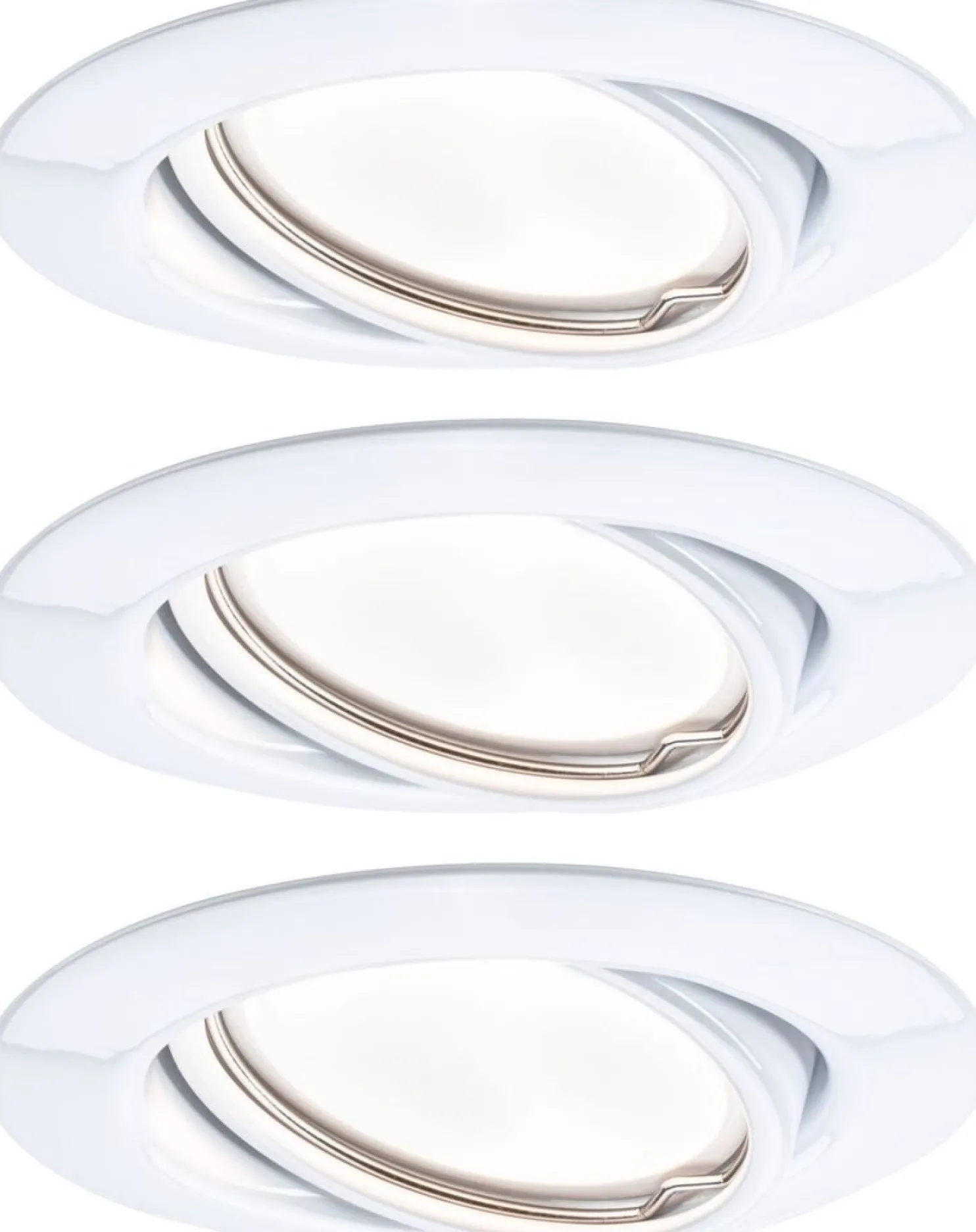 Upotettava LED-valaisin Paulmann Base Coin, 3kpl, Ø90mm, 5W, 370lm, 3000K, valkoinen