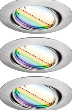 Upotettava LED-valaisin Paulmann Base Coin, 3kpl, Smart Home Zigbee 3.0, Ø90mm, himmennettävä, RGBW+, eri värejä