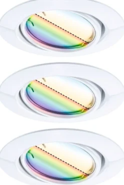 Upotettava LED-valaisin Paulmann Base Coin, 3kpl, Smart Home Zigbee 3.0, Ø90mm, himmennettävä, RGBW+, eri värejä