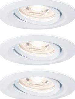 Upotettava LED-valaisin Paulmann Nova Mini Coin, 3kpl, Ø66mm, 4W, 310lm, 2700K, eri värejä