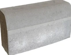 Upotettava reunakivi Rudus H4 kaarre R4500 kupera 560x170x300 mm sileä harmaa