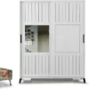 Vaatekaappi Linento Furniture Pasific 216x130cm valkoinen