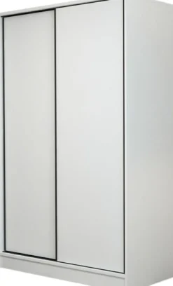 Vaatekaappi liukuovilla Linento Furniture Kale 2307 190x120cm valkoinen