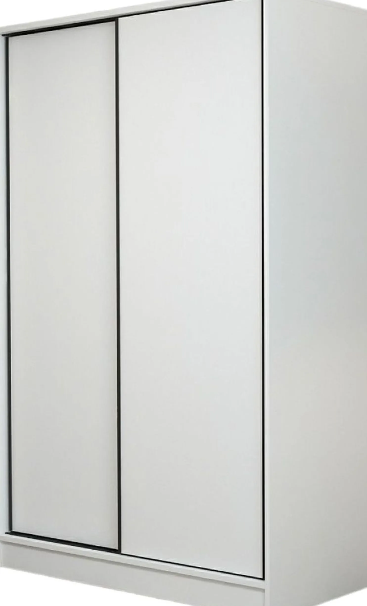 Vaatekaappi liukuovilla Linento Furniture Kale 2307 190x120cm valkoinen