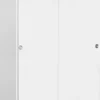 Vaatekaappi liukuovilla Linento Furniture Swd-402-Bb-2, leveys 94cm, korkeus 182cm, valkoinen