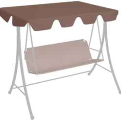 Vaihtokatos puutarhakeinuun ruskea 192x147 cm 270 g/m²