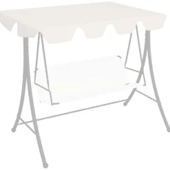 Vaihtokatos puutarhakeinuun valkoinen 192x147 cm 270 g/m²