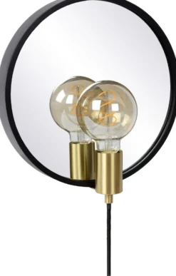 Valaisin ja peili Lucide Reflex Ø31cm, eri värejä