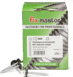 Valokateruuvi Meltex 4,8x50 mm tiivisterenkaalla ruostumaton teräs 100 kpl