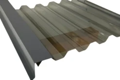 Valokatteen reunapelti Keraplast, 65+70x1250mm, 90°, tummanharmaa RR23