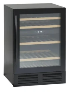 Viinikaappi Scandomestic SV85B, 59.5cm, 2 lämpötila-aluetta, integroitava, musta