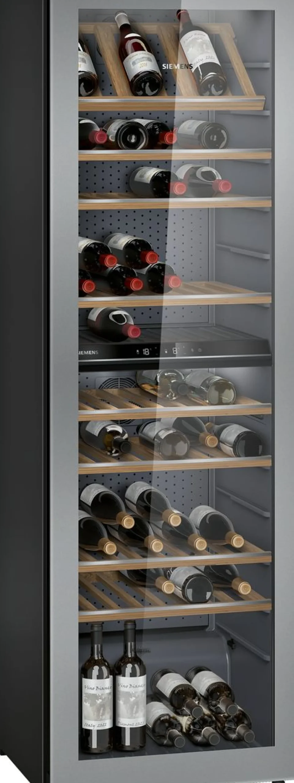 Viinikaappi Siemens iQ500 KW36KATGA, 60cm, 2 lämpötila-aluetta, vapaasti seisova, silver