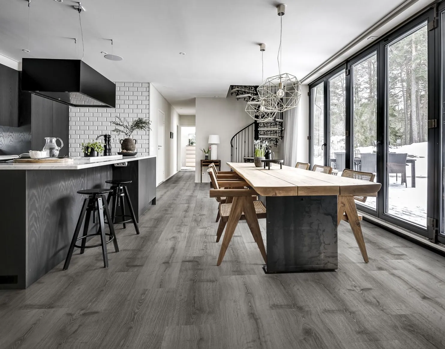 Vinyylilankku Kährs Luxury Tiles Nordic Classic Didnok, integroitu askeläänieriste