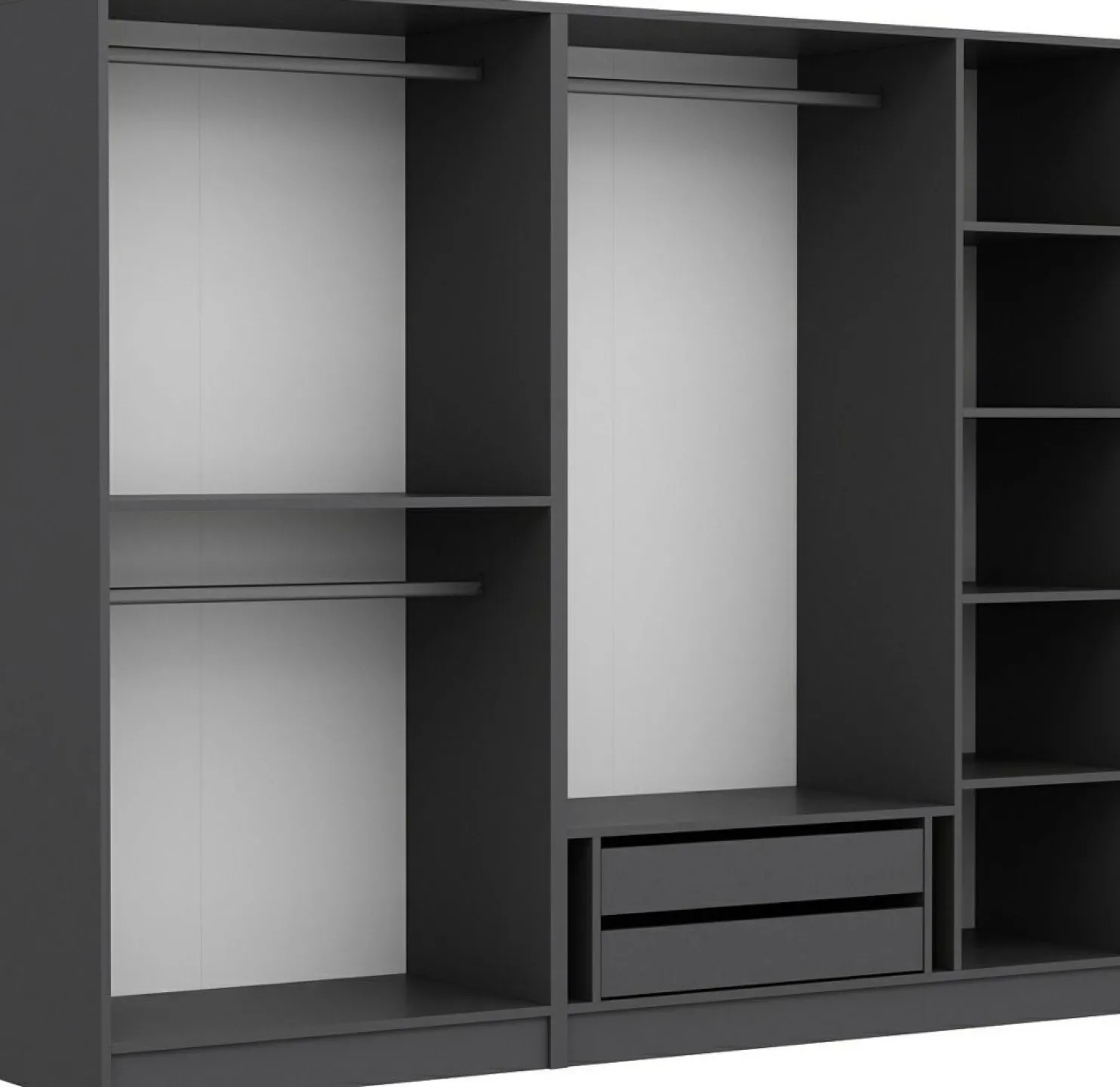 Walk-in closet Linento Furniture Kale 190x225cm ilman ovia eri värejä