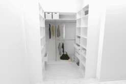 Walk-in closet U-malli Mirror Line 2100/2400x1600x1800 mm valkoinen