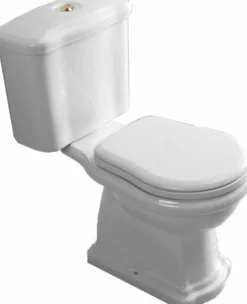 WC-istuin Kerasan Retro 3 P-lukko pronssi 3/6l kaksoishuuhtelu