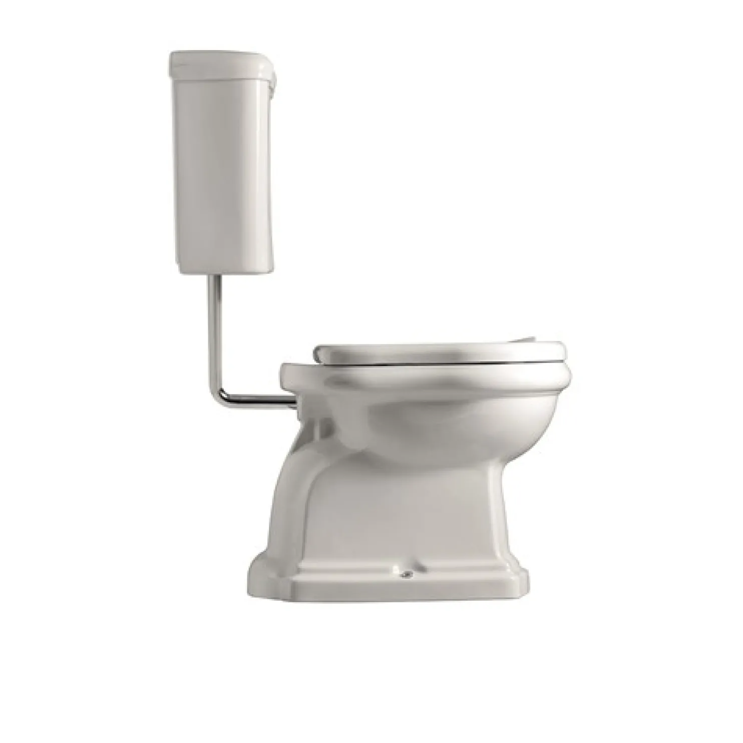 WC-istuin Kerasan Retro 2 S-lukko keraamisella alasäiliöllä kromi