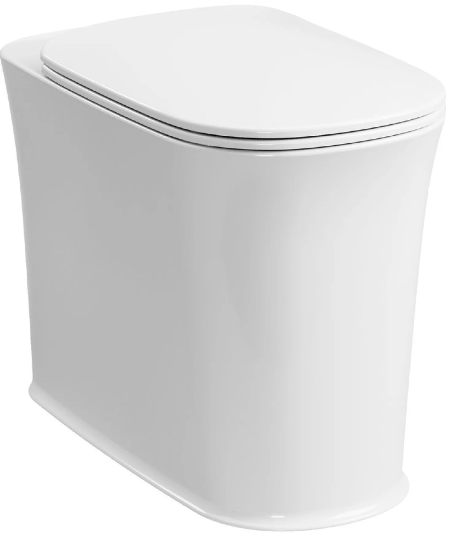 WC-istuin korkealle huuhtelusäiliölle Kerasan The New Yorker, S-lukko/P-lukko, valkoinen
